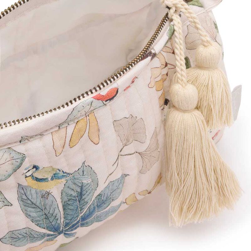Sophie Allport Wash Bag - Quilted - Small - Orchard Birds image number 2